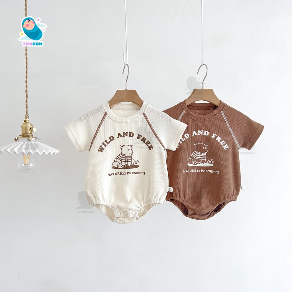 [ Vải Tổ Ong ] Quần Áo Sơ Sinh Body Chip Cộc Tay Bodysuit Cho Bé Trai Gái Hình Gấu Mềm Mát – [BDCHIP64] - ảnh 6