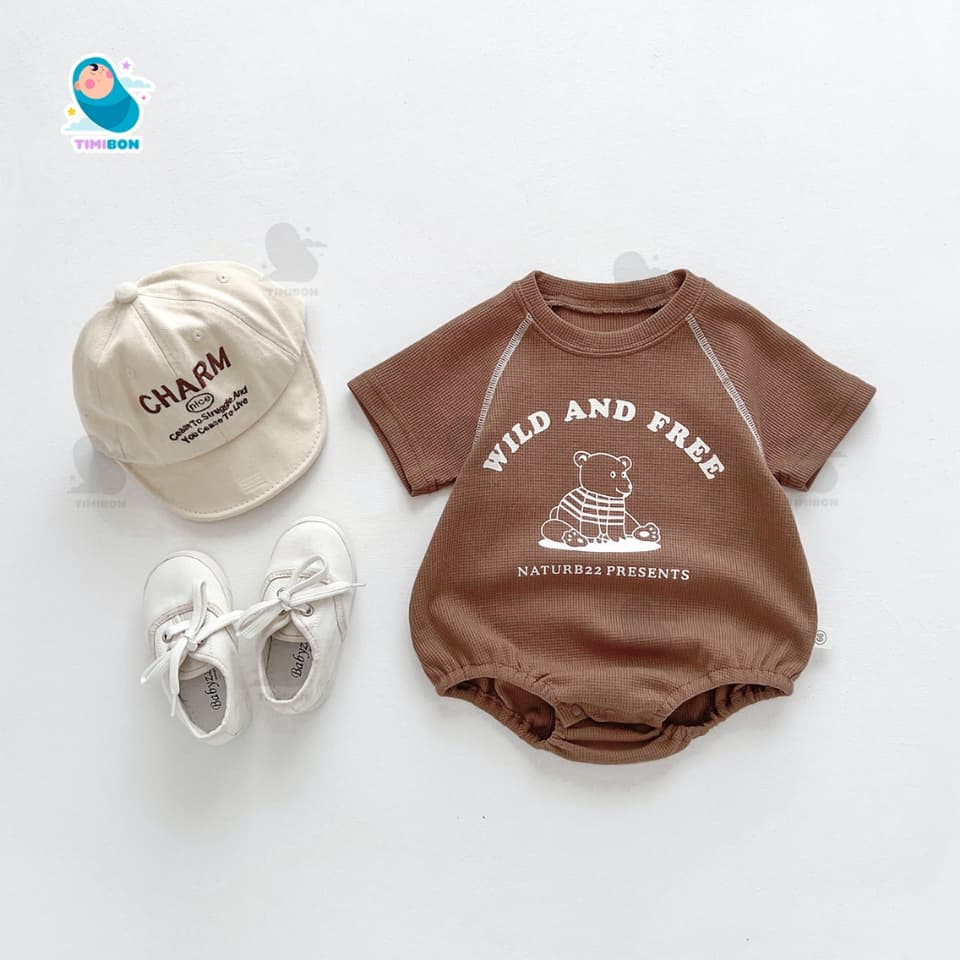 [ Vải Tổ Ong ] Quần Áo Sơ Sinh Body Chip Cộc Tay Bodysuit Cho Bé Trai Gái Hình Gấu Mềm Mát – [BDCHIP64] - ảnh 9