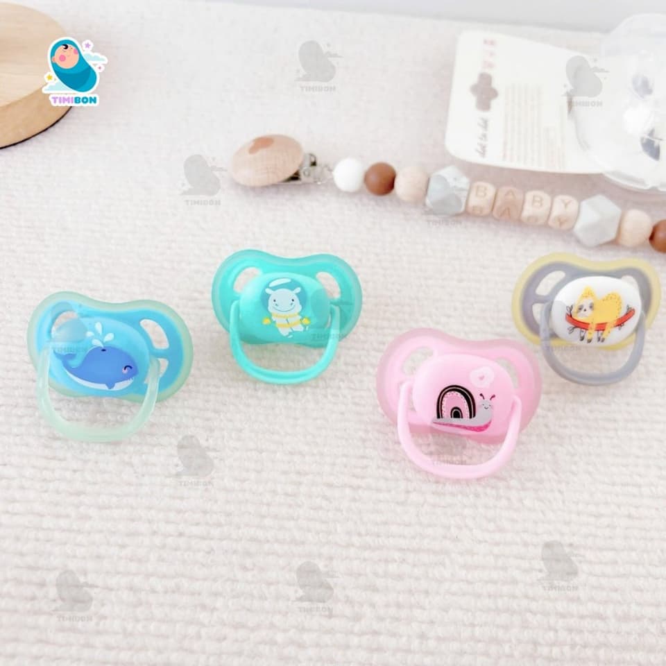 Ti Giả Dottodot Ultra Air Nighttime – Thông Khí, Đầu Dẹt Siêu Mềm, Phát Sáng Ban Đêm Cho Bé [TG02] - ảnh 3