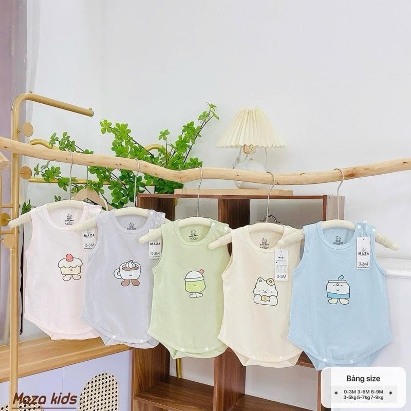 [ Vải Petit QC ] Body Chip Sát Nách 3 Lỗ Cho Bé Trai, Bé Gái Từ Sơ Sinh Đến 12kg Chất Mềm Mát Cao Cấp [BDCHIP74] - ảnh 2