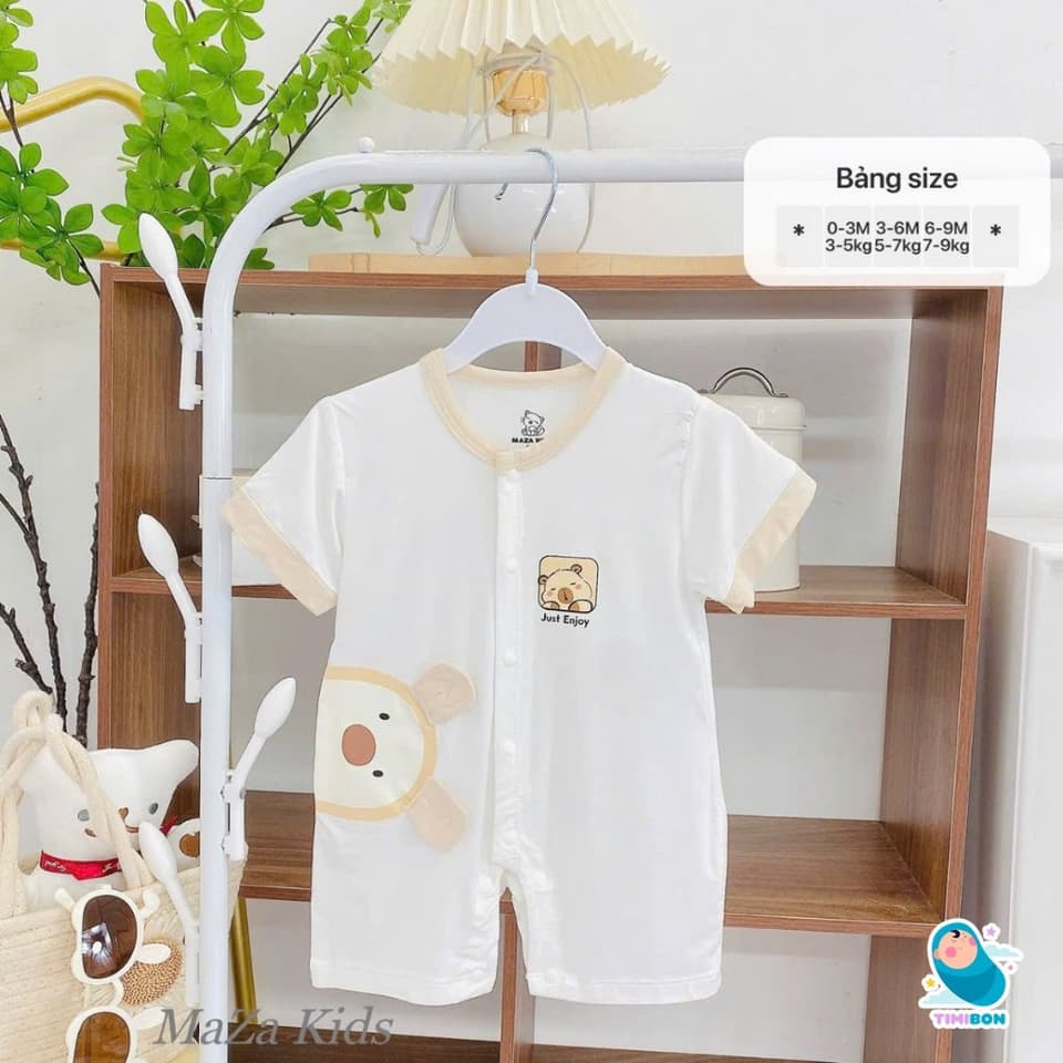[ Vải Petit QC ] Body Đùi Cộc Tay Cho Bé Trai, Bé Gái Từ Sơ Sinh Đến 12kg Chất Mềm Mát Cao Cấp [BDC52] - ảnh 9
