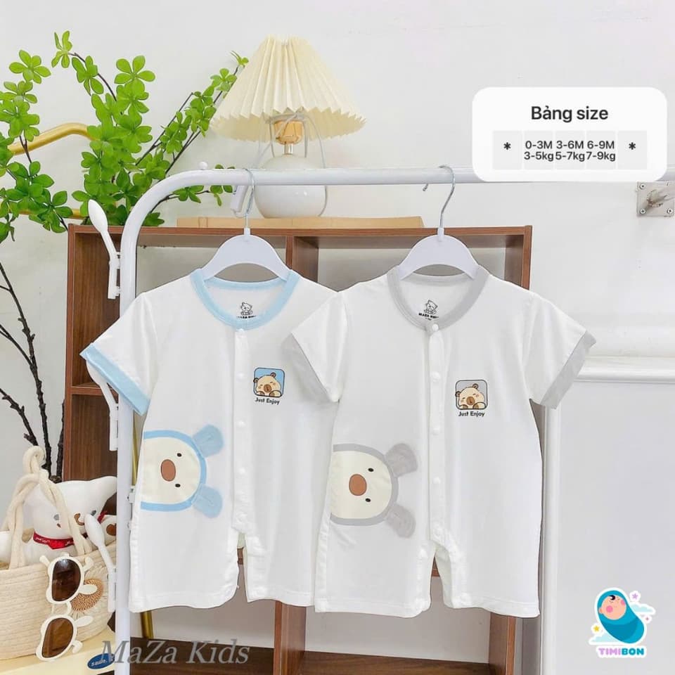 [ Vải Petit QC ] Body Đùi Cộc Tay Cho Bé Trai, Bé Gái Từ Sơ Sinh Đến 12kg Chất Mềm Mát Cao Cấp [BDC52] - ảnh 5