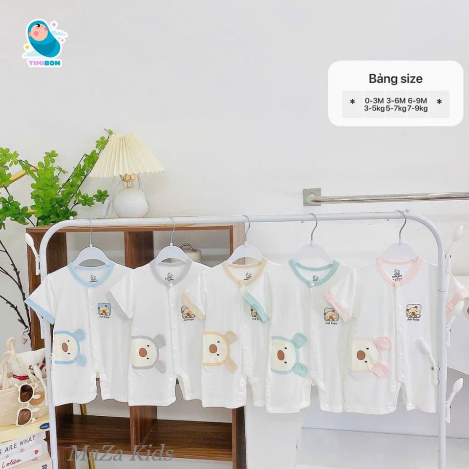 [ Vải Petit QC ] Body Đùi Cộc Tay Cho Bé Trai, Bé Gái Từ Sơ Sinh Đến 12kg Chất Mềm Mát Cao Cấp [BDC52] - ảnh 2