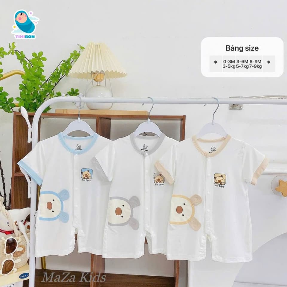 [ Vải Petit QC ] Body Đùi Cộc Tay Cho Bé Trai, Bé Gái Từ Sơ Sinh Đến 12kg Chất Mềm Mát Cao Cấp [BDC52] - ảnh 3