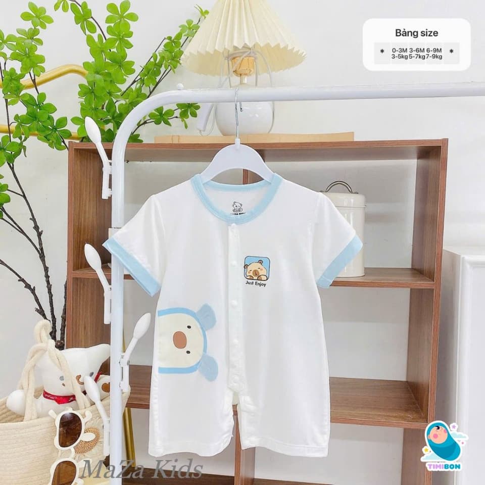 [ Vải Petit QC ] Body Đùi Cộc Tay Cho Bé Trai, Bé Gái Từ Sơ Sinh Đến 12kg Chất Mềm Mát Cao Cấp [BDC52] - ảnh 8