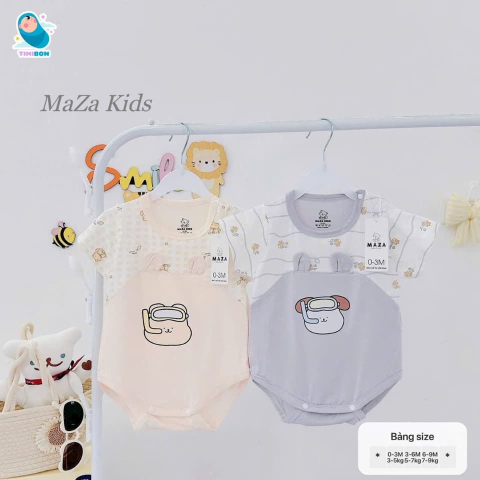 [ Vải Petit QC ] Body Chip Cộc Tay Cho Bé Trai, Bé Gái Từ Sơ Sinh Đến 12kg Chất Mềm Mát Cao Cấp [BDCHIP75] - ảnh 3