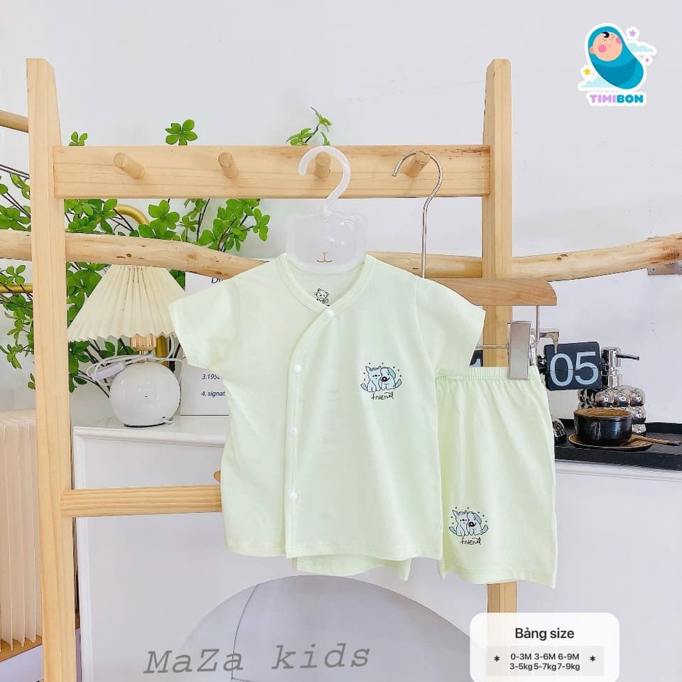 [ Vải Petit QC ] Bộ Sơ Sinh Cộc Tay Cho Trẻ Sơ Sinh Đến 9 Tháng Chất Vải Mềm Mát Thoáng Khí An Toàn Cho Da Bé [B17] - ảnh 9
