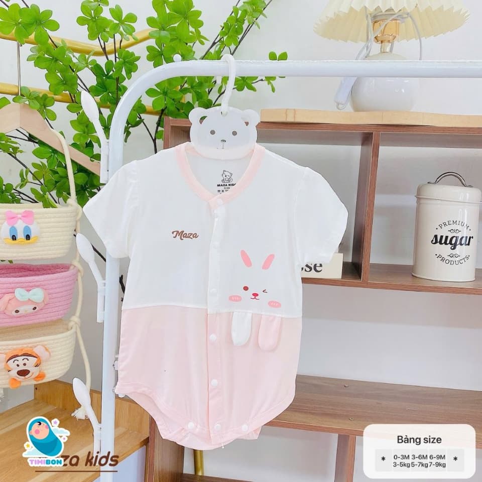 [ Vải Petit QC ] Body Chip Cộc Tay Cúc Trước Cho Bé Trai, Bé Gái Từ Sơ Sinh Đến 12kg Chất Mềm Mát Cao Cấp [BDCHIP76] - ảnh 9