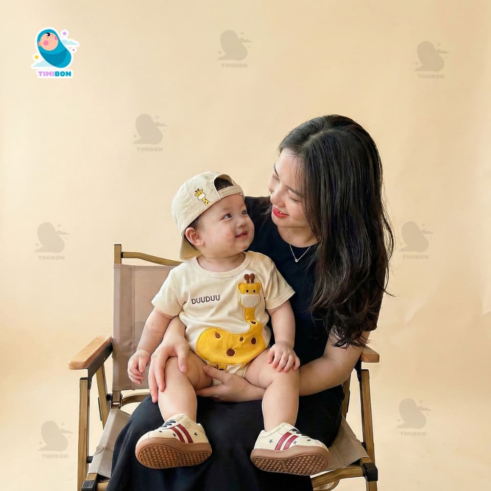 Body Chip Cho Bé Trai Bé Gái Họa Tiết Hươu Cao Cổ Dễ Thương, Bodysuit Cho Bé Vải Cotton Mềm Mịn [BDCHIP79] - ảnh 6