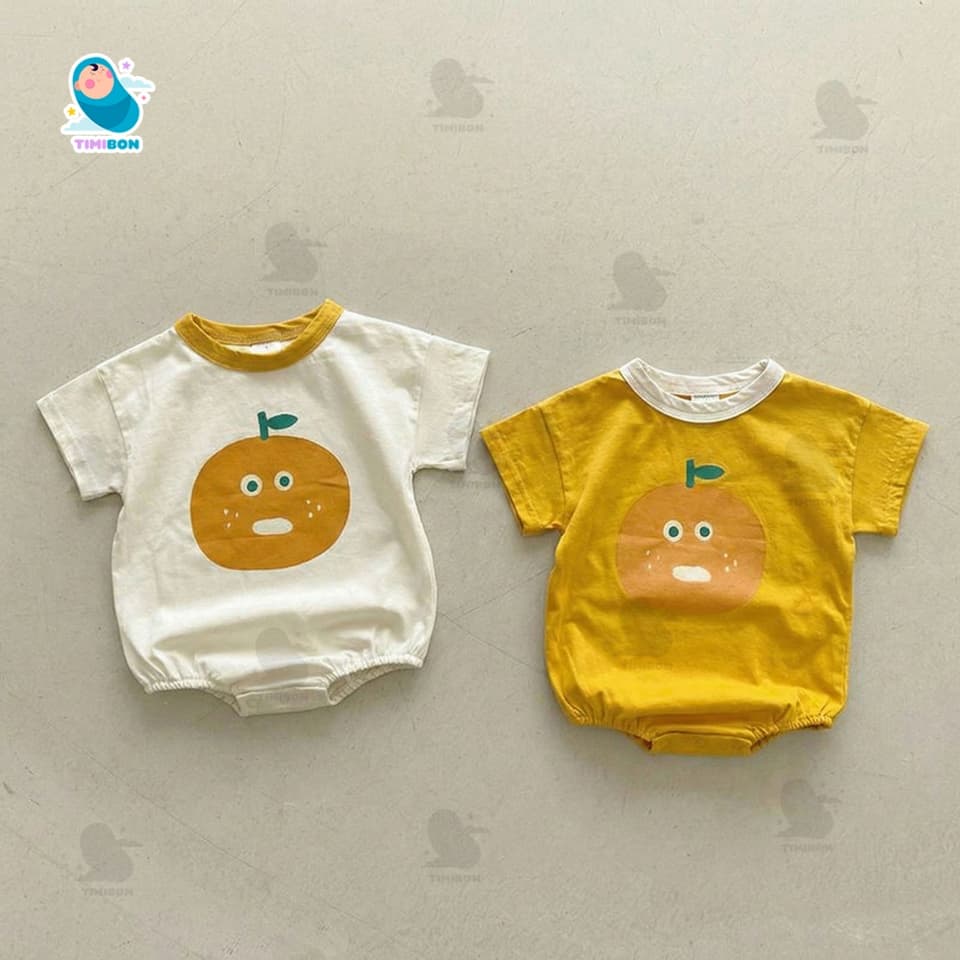 Body Chip Cho Bé Trai Bé Gái Họa Tiết Quả Cam Ngộ Nghĩnh, Bodysuit Cho Bé Chất Cotton Tàu [BDCHIP82] - ảnh 3