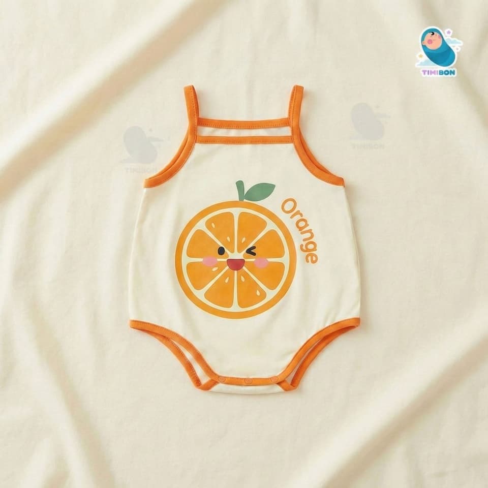 Body 2 Dây Cho Bé Gái Mẫu Quần Áo Sơ Sinh Chip Hai Dây Cherry Dâu Tây Bodysuit Chất Mềm Mát – [BDCHIP55] - ảnh 8
