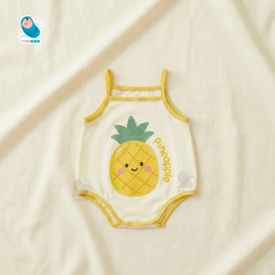 Body 2 Dây Cho Bé Gái Mẫu Quần Áo Sơ Sinh Chip Hai Dây Cherry Dâu Tây Bodysuit Chất Mềm Mát – [BDCHIP55] - ảnh 7