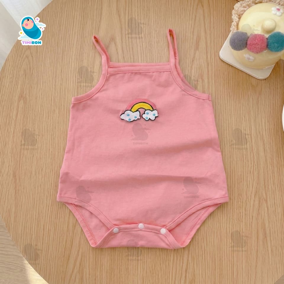 [ Vải Thun Lạnh ] Quần Áo Sơ Sinh Body Chip Hai Dây Bodysuit Cho Bé Gái Mềm Mát - [BDCHIP51] - ảnh 7