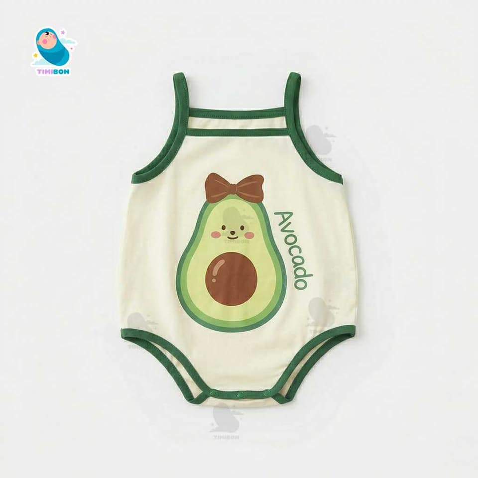 Body 2 Dây Cho Bé Gái Mẫu Quần Áo Sơ Sinh Chip Hai Dây Cherry Dâu Tây Bodysuit Chất Mềm Mát – [BDCHIP55] - ảnh 9