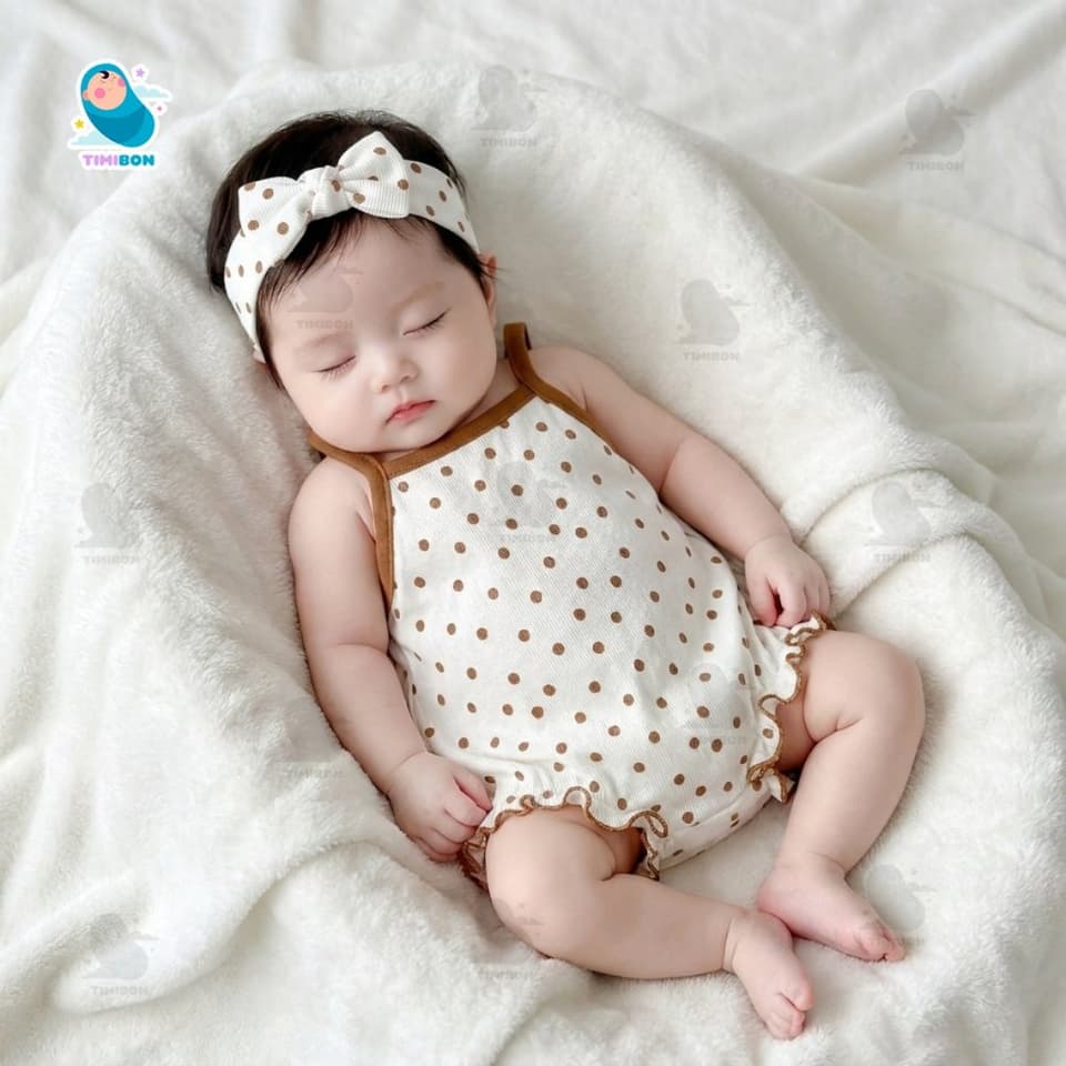 [ Kèm Turban ] Set Body Chip Cho Bé Gái 2 Dây Chất Cotton Hàn Mềm Mát [BDCHIP84] - ảnh 6