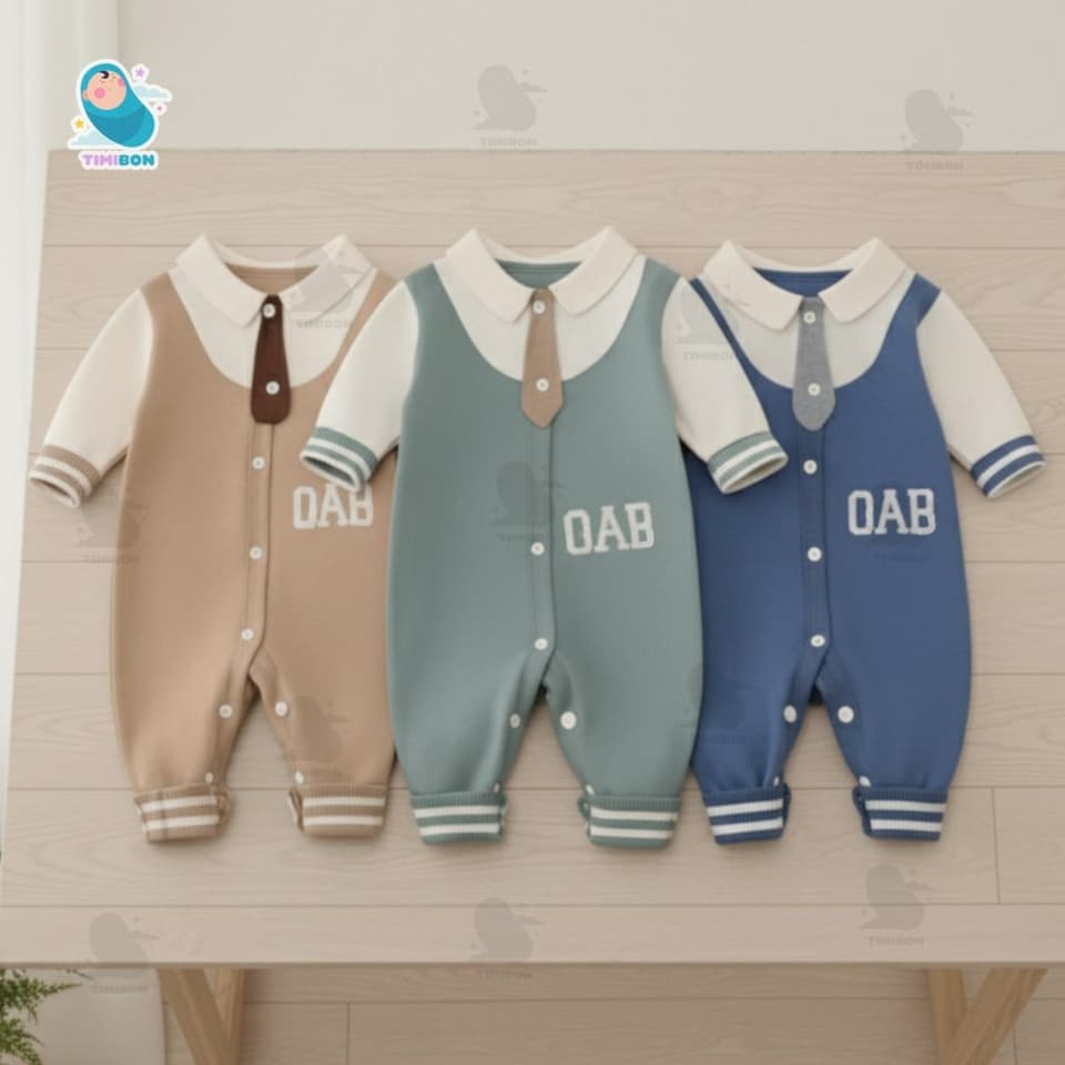 BODY LEN DÀI TAY THU ĐÔNG CHO BÉ Họa Tiết OAB Xinh Xắn, Chất Liệu Mềm Mại Co Giãn, Giữ Ấm Tốt [BDD103] - ảnh 2