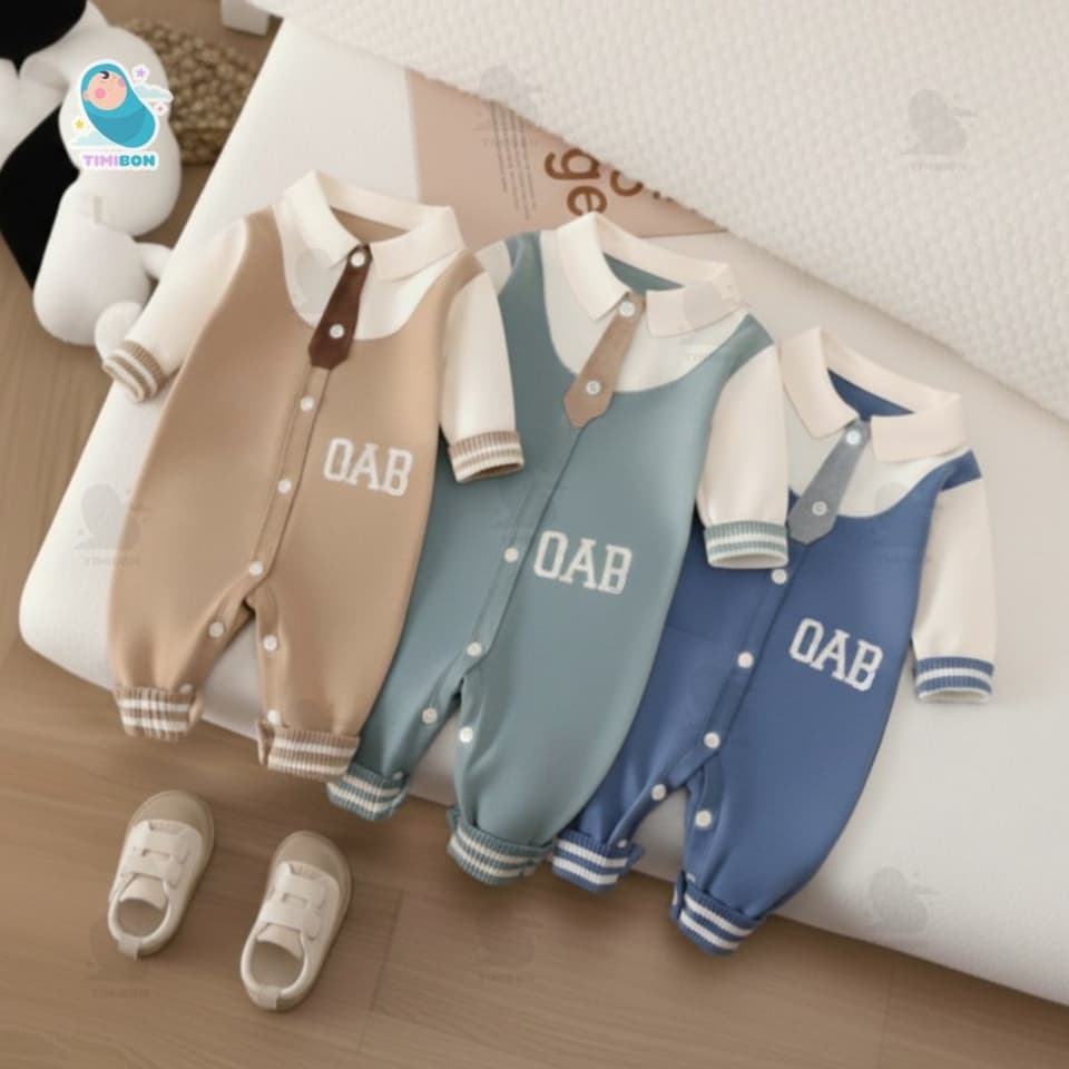BODY LEN DÀI TAY THU ĐÔNG CHO BÉ Họa Tiết OAB Xinh Xắn, Chất Liệu Mềm Mại Co Giãn, Giữ Ấm Tốt [BDD103] - ảnh 4