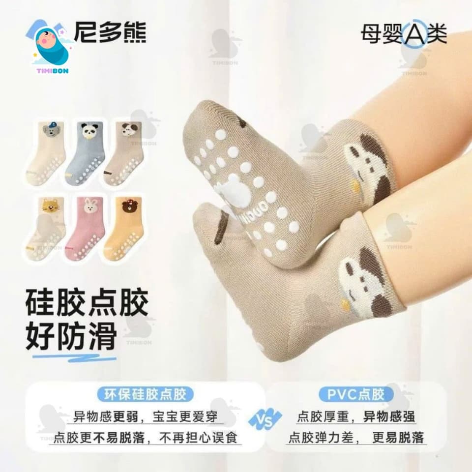 Combo 5 Đôi Và 10 Đôi Tất Chống Trơn Trượt Cho Bé Sơ Sinh Đến 3 Tuổi [TAT11] - ảnh 4