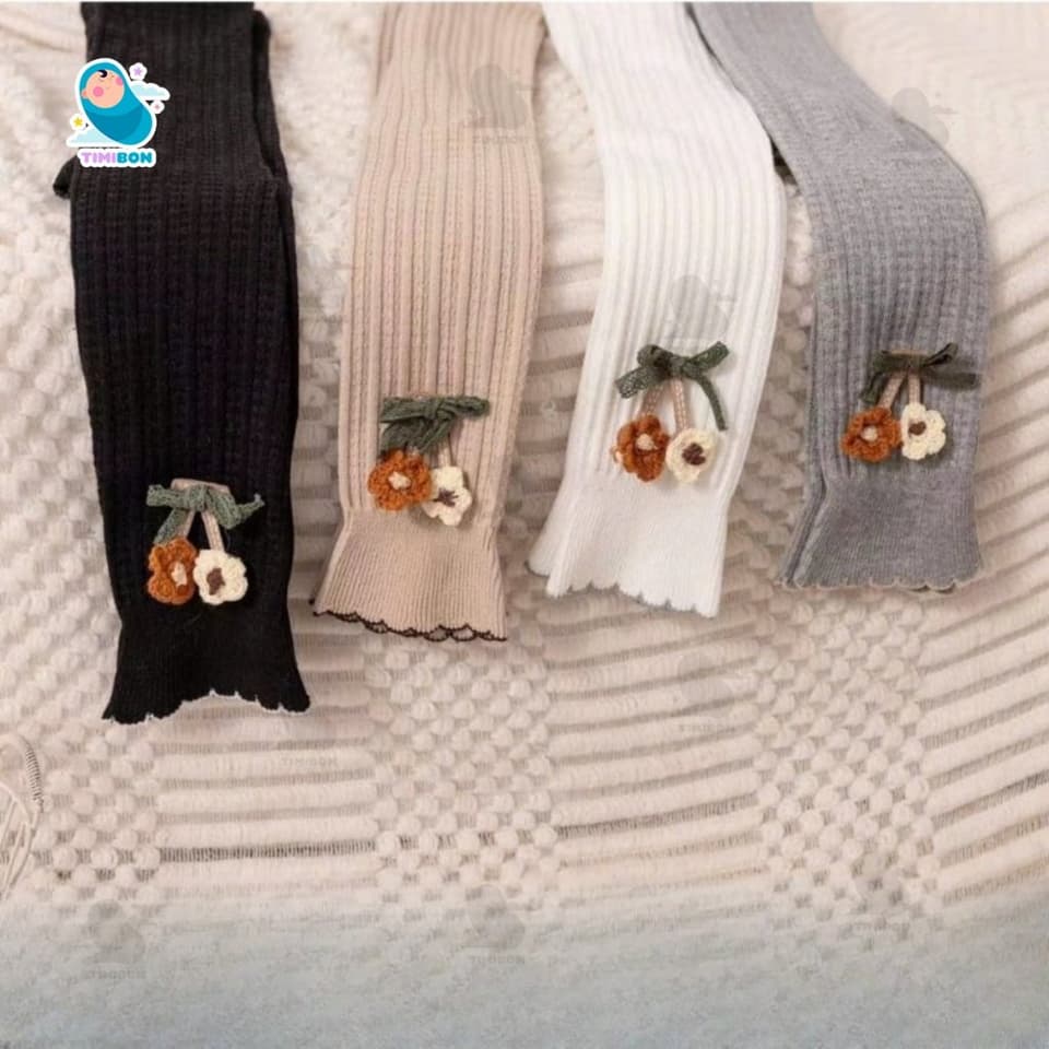 Quần legging cho bé gái, quần tất họa tiết đáng yêu, chất len cotton dày dặn co giãn, không xù (6M - 6 Tuổi) [QT02] - ảnh 3