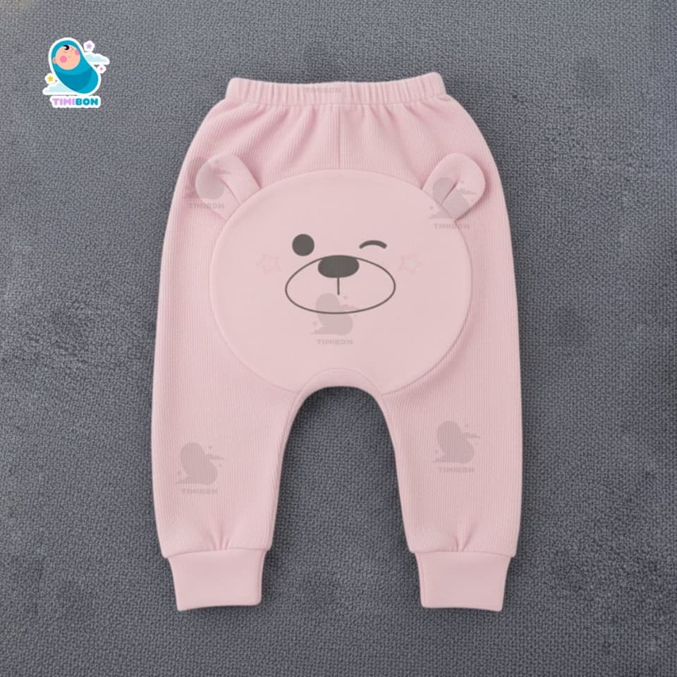 Quần Dài Thu Đông Bé Trai Gái, Quần Mông Thú Vải Zip Lông Ấm Áp Cho Bé Từ 7-13KG [QMT01] - ảnh 8