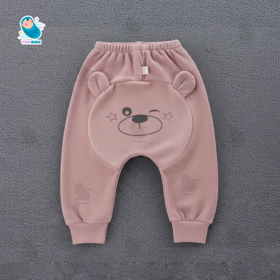 Quần Dài Thu Đông Bé Trai Gái, Quần Mông Thú Vải Zip Lông Ấm Áp Cho Bé Từ 7-13KG [QMT01] - ảnh 7