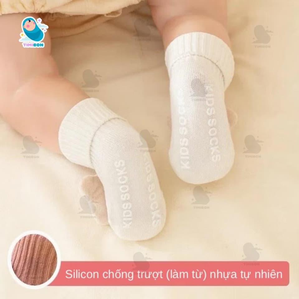 Tất (vớ) Cao Cổ Chống Trượt Cho Bé Size S/M (0-3 Tuổi), Vớ Cotton Mềm Mại Đế Silicon Cho Trẻ Tập Đi [TAT12] - ảnh 9