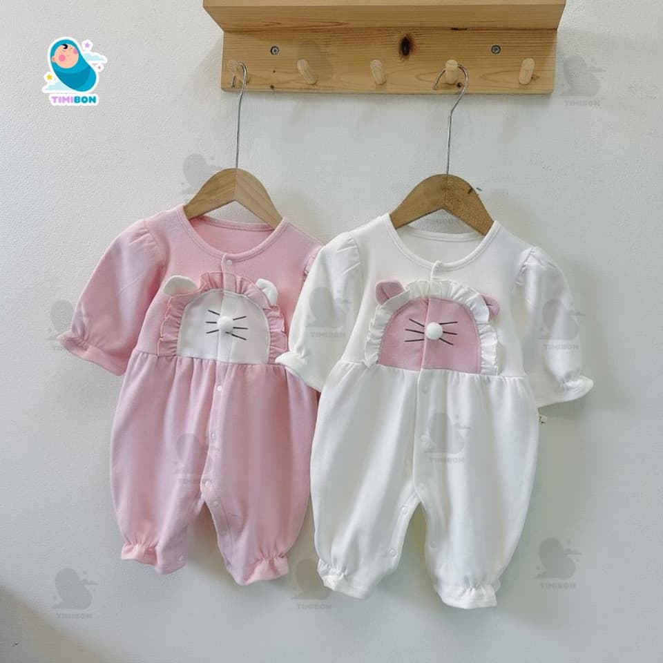 Body Nỉ Cho Bé Gái Dài Tay Thu Đông, Bộ Body Liền Thân Chất Nỉ Mềm Ấm Áp Hình Thú Dễ Thương Cho Bé [BDD106]
