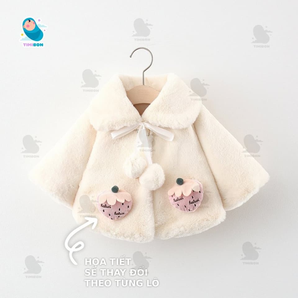 [ Dưới 2 Tuổi - Hàng Quảng Châu ] Áo Khoác Lông Tai Thỏ, Cổ Bẻ Cho Bé Gái Mềm Mại Ấm Áp [AL24] - ảnh 8