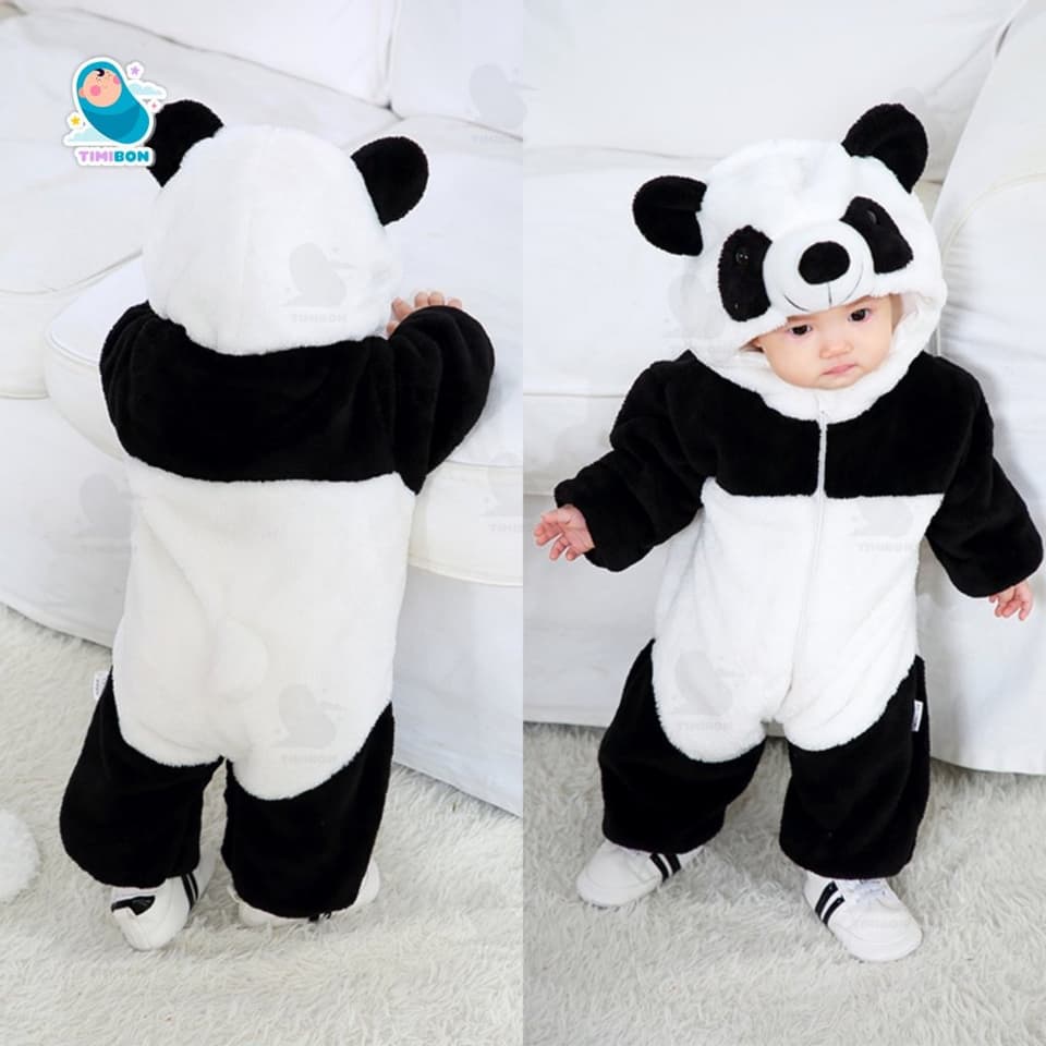 Body Thú Lông Nhung Ấm Áp Cho Mùa Đông Thiết Kế Liền Thân Đáng Yêu Dễ Thương Cho Bé Trai Bé Gái [BDD77] - ảnh 2
