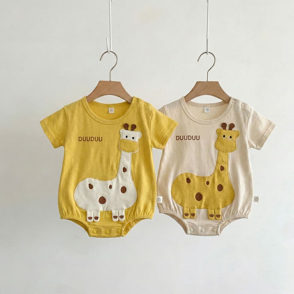 Body Chip Cho Bé Trai Bé Gái Họa Tiết Hươu Cao Cổ Dễ Thương, Bodysuit Cho Bé Vải Cotton Mềm Mịn [BDCHIP79]