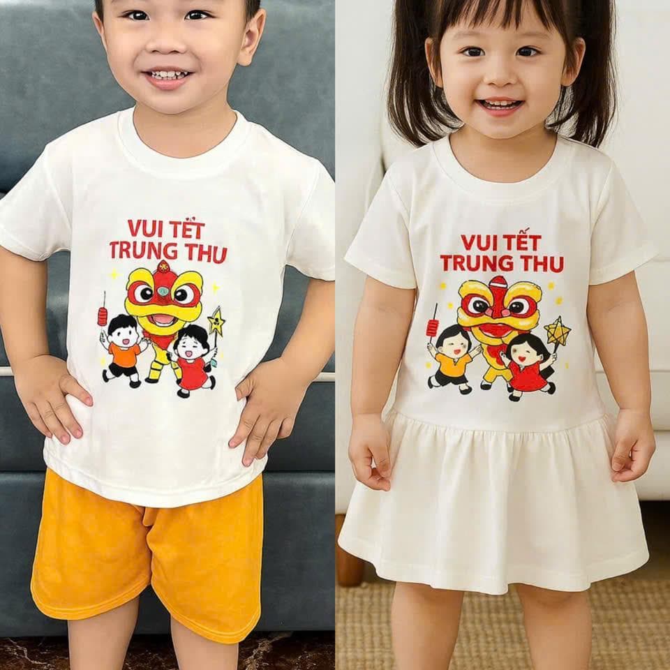 Bộ đồ Trung thu cho bé trai bé gái co giãn 4 chiều thoải mái từ 7 đến 25kg DV006 - ảnh 7
