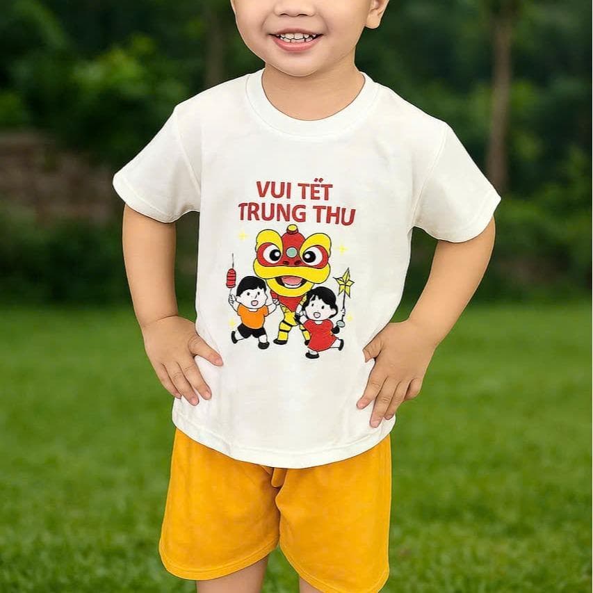 Bộ đồ Trung thu cho bé trai bé gái co giãn 4 chiều thoải mái từ 7 đến 25kg DV006 - ảnh 5