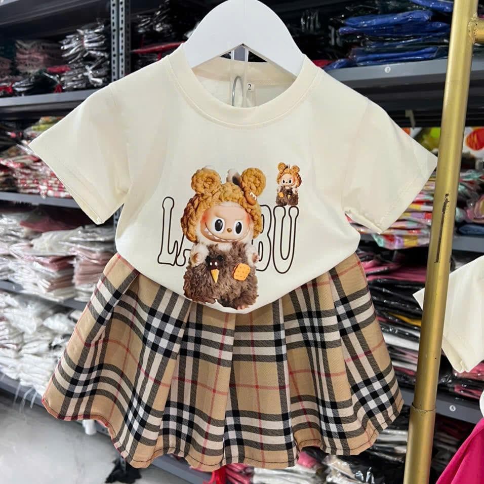 Combo bộ váy thỏ cotton 4 chiều co giãn cho bé gái từ 10-30kg DV019 - ảnh 5