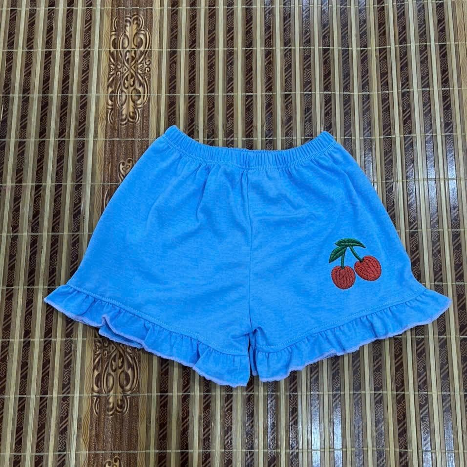 Combo Bộ Quần Bèo In Hình Cherry Vải Cotton Cho Bé Gái Từ 8 Đến 18kg DV036 - ảnh 6