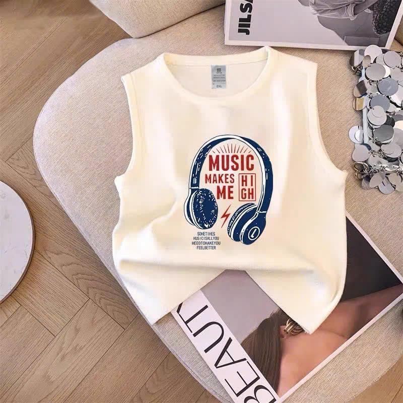Áo sát nách cotton in hình tai nghe cho bé trai và bé gái 8-18kg DV062 - ảnh 7
