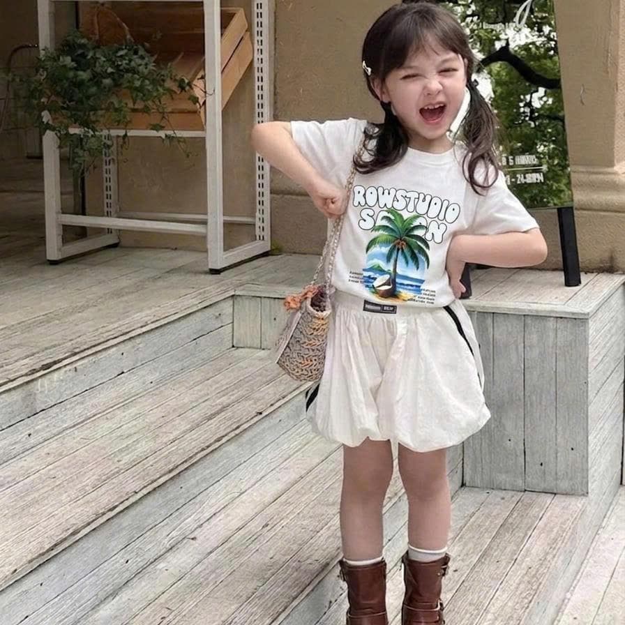 Áo phông đi biển vải cotton thoáng mát cho bé trai và bé gái từ 10-30kg DV013 - ảnh 7