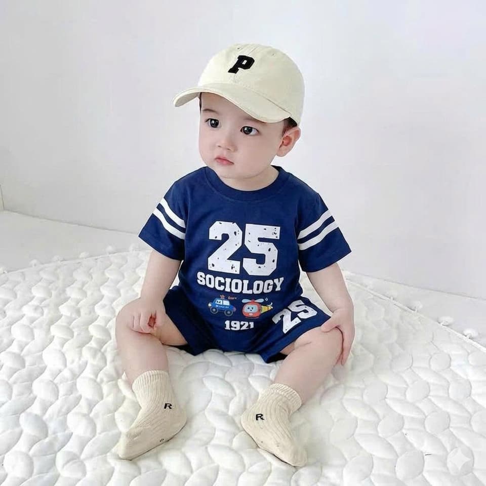 Bộ Đồ Cotton In Số 25 Thoáng Mát Cho Bé Trai Từ 8 Đến 18kg DV050 - ảnh 7