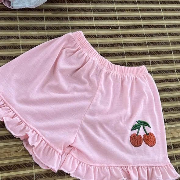 Combo Bộ Quần Bèo In Hình Cherry Vải Cotton Cho Bé Gái Từ 8 Đến 18kg DV036 - ảnh 5