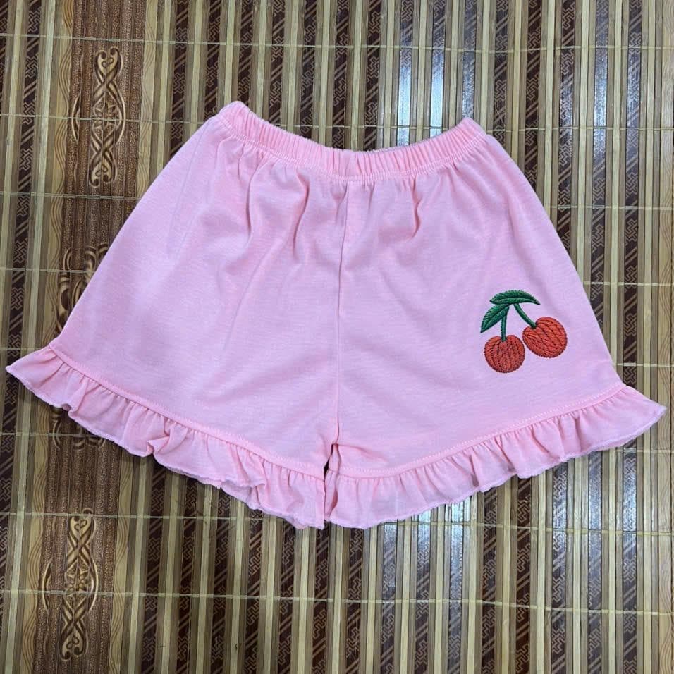 Combo Bộ Quần Bèo In Hình Cherry Vải Cotton Cho Bé Gái Từ 8 Đến 18kg DV036 - ảnh 2