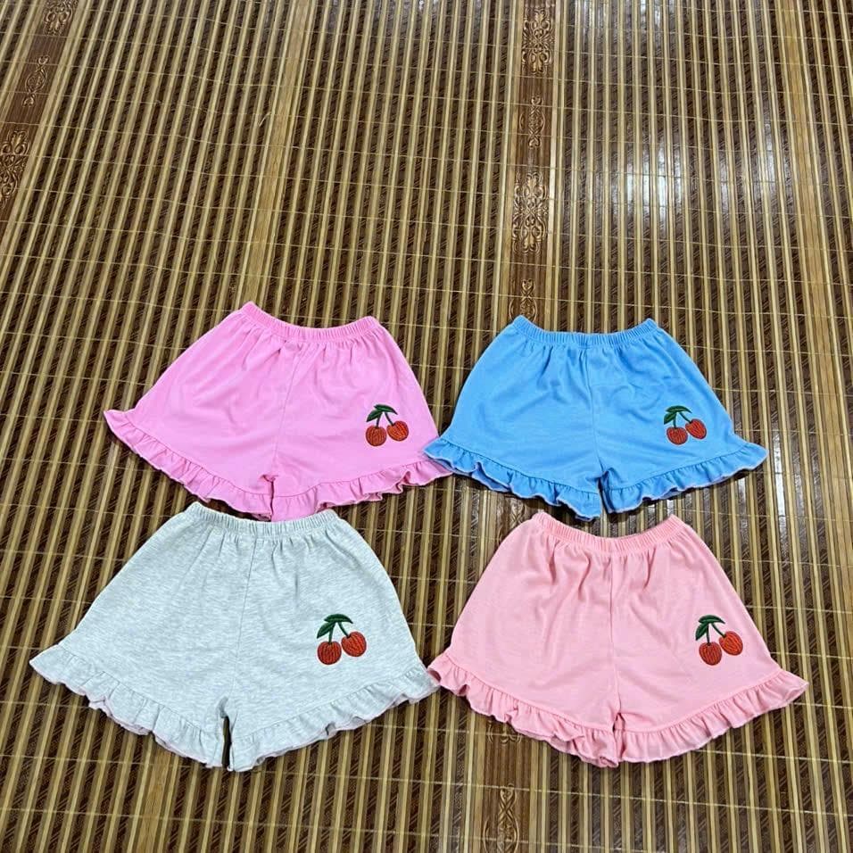 Combo Bộ Quần Bèo In Hình Cherry Vải Cotton Cho Bé Gái Từ 8 Đến 18kg DV036 - ảnh 7