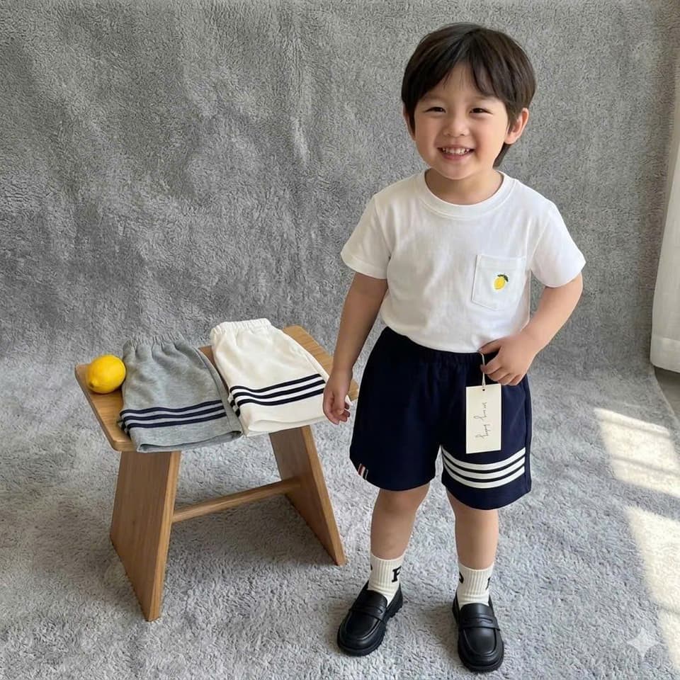 Quần đùi 3 dót vải SU co giãn 4 chiều mềm mại cho bé từ 8-18kg DV051 - ảnh 3
