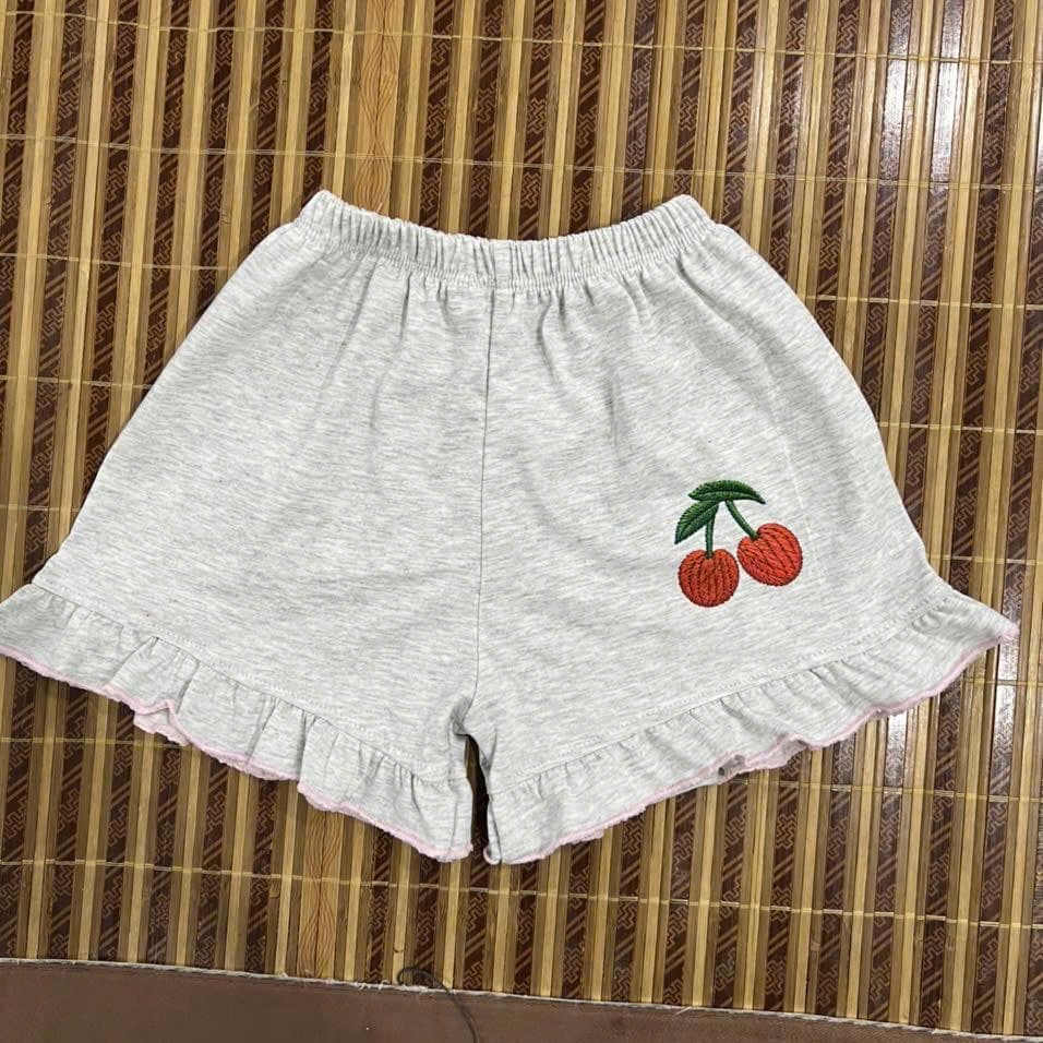 Combo Bộ Quần Bèo In Hình Cherry Vải Cotton Cho Bé Gái Từ 8 Đến 18kg DV036 - ảnh 3