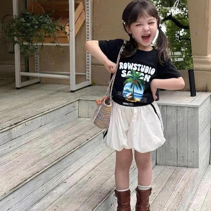 Áo phông đi biển vải cotton thoáng mát cho bé trai và bé gái từ 10-30kg DV013 - ảnh 8