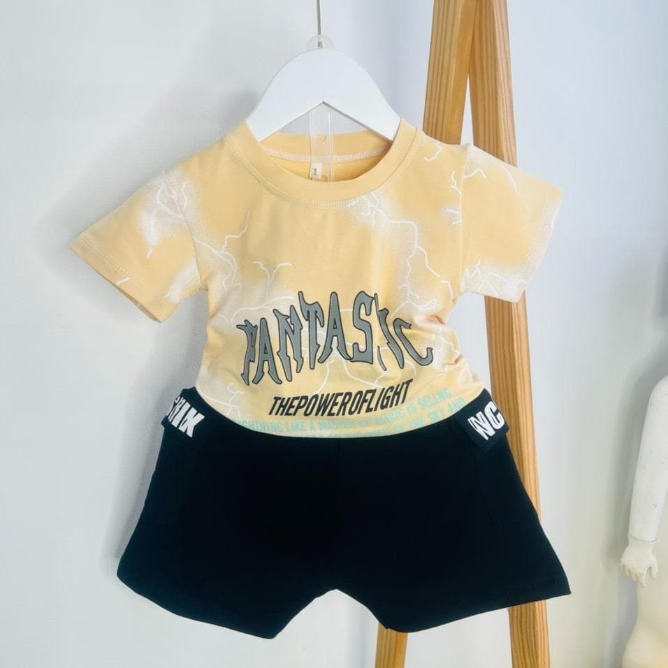 Bộ Đồ Mùa Hè Cho Bé Trai 9-35kg Cotton 4 Chiều In Hình Tia Sét Fantastic Bé Thóc DV014 - ảnh 9