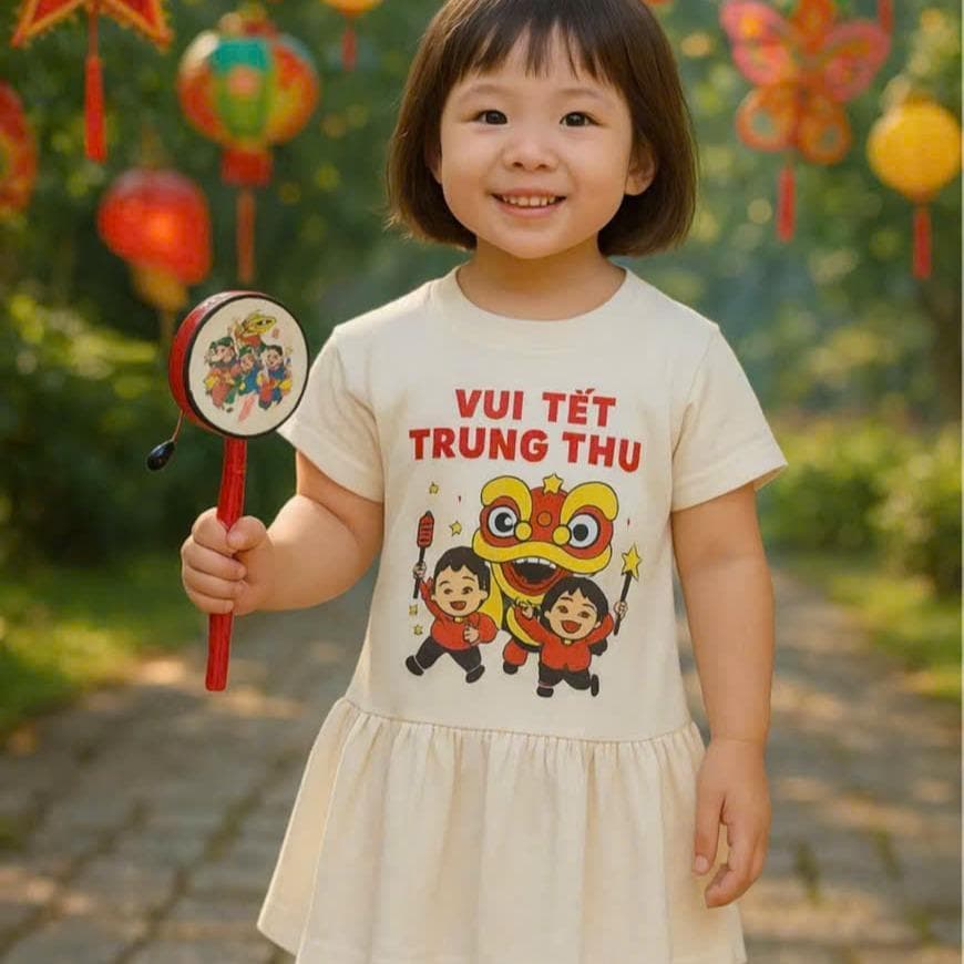 Bộ đồ Trung thu cho bé trai bé gái co giãn 4 chiều thoải mái từ 7 đến 25kg DV006 - ảnh 4