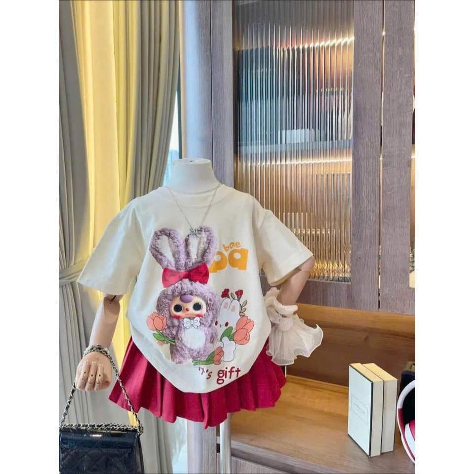 Combo bộ váy thỏ cotton 4 chiều co giãn cho bé gái từ 10-30kg DV019 - ảnh 3