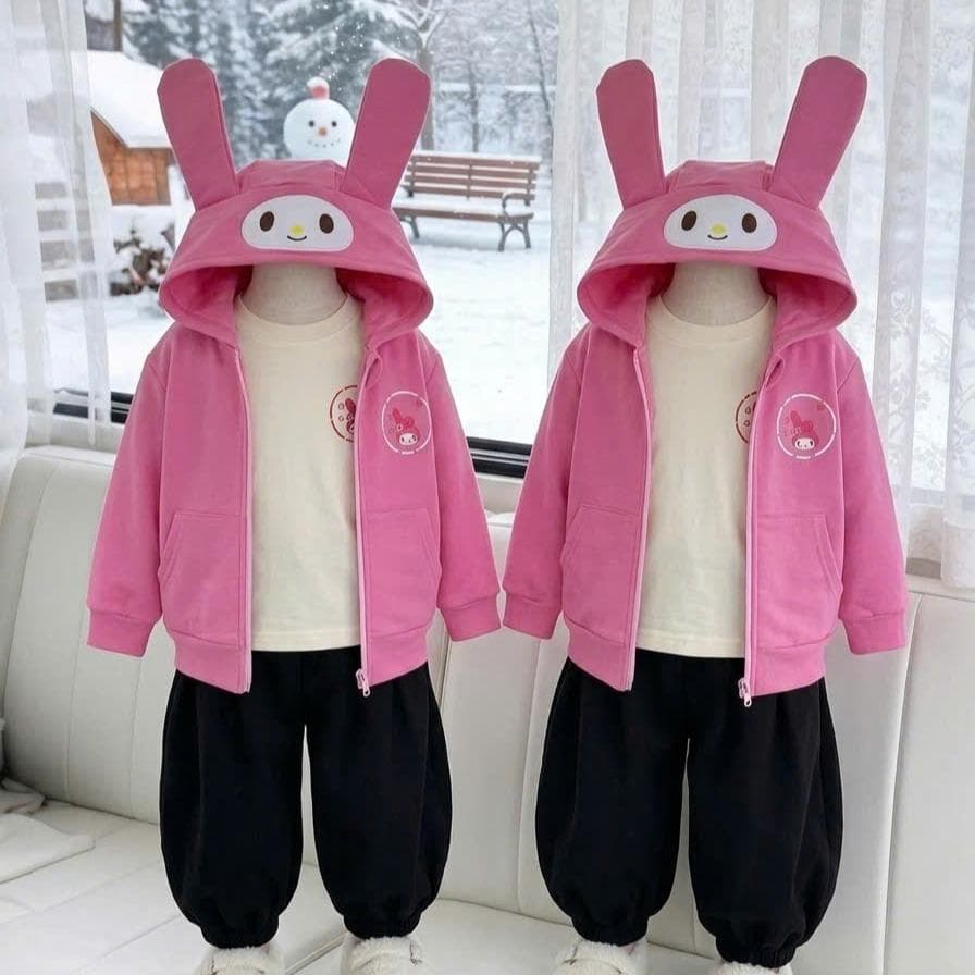 Áo khoác cotton hình chó thỏ dày dặn cho bé 9-20kg X.X.Y Baby DV009 - ảnh 5