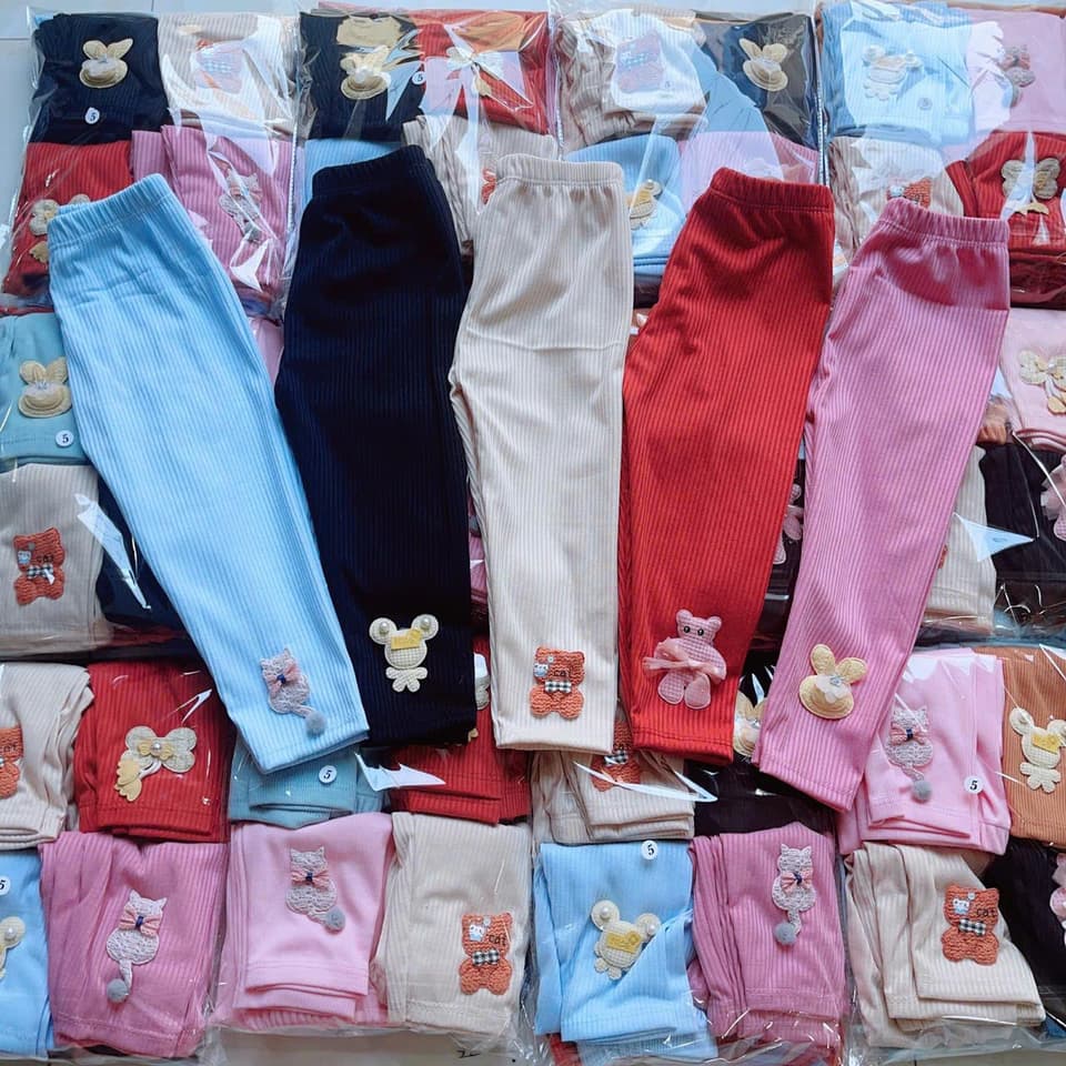 combo 5 quần chất liệu vải TĂM MỀM dành cho bé gái từ 7-17 kg DV011