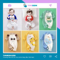 Quần Áo Trẻ Em Sơ Sinh Bộ Đồ Liền Thân Dài Tay Chất Cotton Body Cho Bé Trai Bé Gái [BDD6]