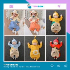 Bộ Body Dài Tay Mũ Liền Cho Bé Trai, Bé Gái Và Trẻ Sơ Sinh - [BDD7]